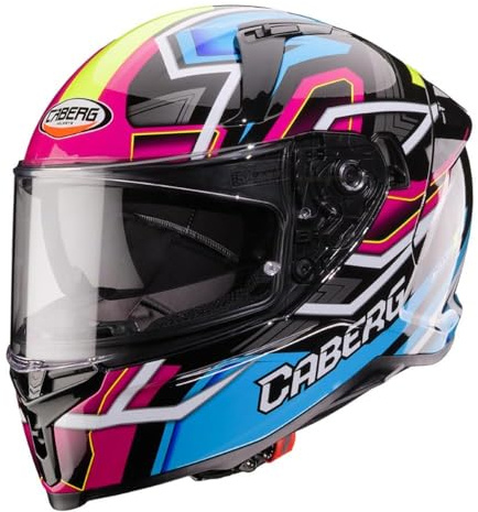 CABERG Avalon X Brama Integralhelm M in blau/rosa/gelb/schwarz