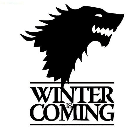 Auto Styling Aufkleber Winter Coming Auto Aufkleber Vinyl Aufkleber Dekoration Film Aufkleber DIY Auto Tuning Teile (Schwarz)