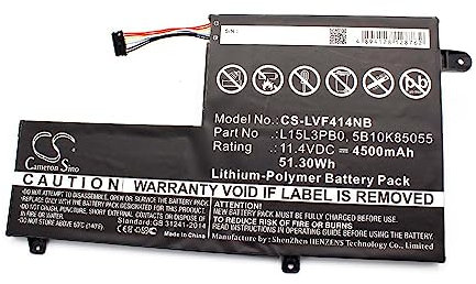 vhbw batteria compatibile con Lenovo Flex 4 1470, 4 1480, 80SA0002US laptop, notebook (4.500mAh, 11,4V, Li-Poly)