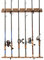 Old Cedar Outfitters 3-in-1 Angelruten-Aufbewahrungsregal, zum Aufhängen an Wänden, horizontal oder vertikal oder an Decken, bis zu 11 Ruten, 63,5 x 8 x 3,6 cm, Used-Look
