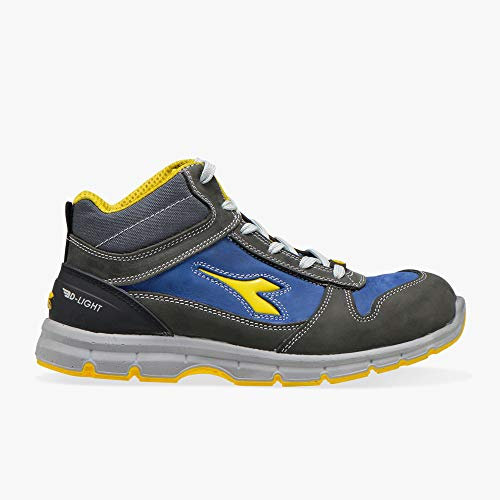 Utility Diadora 701.175304 Run Mid S3 SRC ESD Scarpa Antinfortunistica Alta, Castle Rock/Insignia Blue, Taglie 35