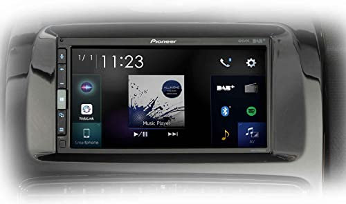 Pioneer SPH-EVO62DAB-CLIO Mediacenter für Renault Clio IV – 6,8-Zoll Touchscreen, 1,5A Quick-Charging USB, Apple CarPlay, Android Auto, DAB/DAB+ Digitalradio, Bluetooth, 13-Band-Equalizer