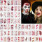 HJRUIUA 200+ pcs modelli Tatuaggi Temporanei Cicatrici Halloween, Zombie Tatuaggi, Temporaneo Impermeabile Horror Realistico, Trucco del Decorazione di Vampiri di Halloween (30 Fogli)