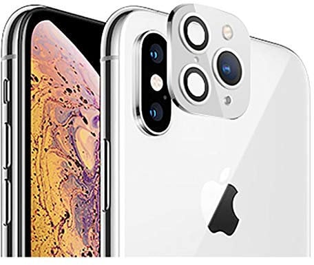 DIKKAR iPhone XR/X/XS/XS Max Converti in iPhone 11/11 Pro/11 Pro Max Adesivo per Obiettivo,Protezione Obiettivo Fotocamera per iPhone X/Xs/Xs Max,Cover per Fotocamera Pellicola in Vetro Antigraffio