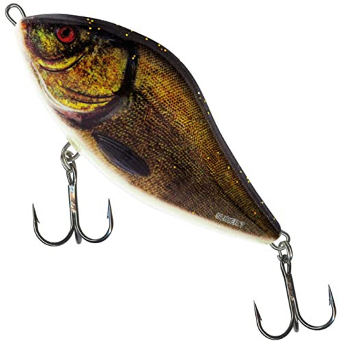 Salmo Slider Jerkbait Wobbler, Salmo Farben:Supernatural Tench, Länge/Gewicht/Laufverhalten/Tauchtiefe:10cm / 36g / schwimmend / 1.0-1.0m