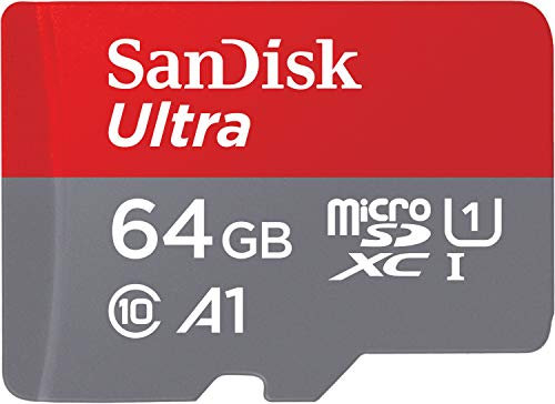 SanDisk 64GB Ultra microSDXC card for Chromebook up to 120 MB/s + SD adapter with A1 App Performance UHS-I Class 10 U1