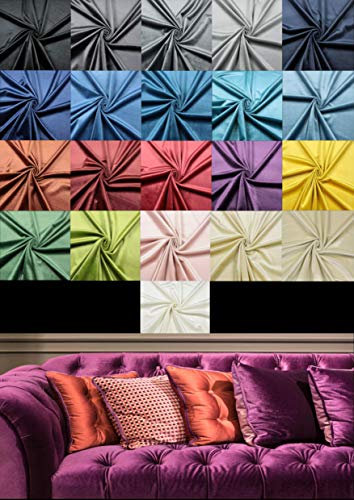 Escalano Möbelstoff Weicher Samt Velvet Velours Bezugsstoff Polsterstoff Dekostoff Sofa Couch Stuhl Sessel (15. Gold Gelb)