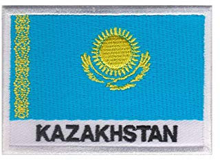 Aufnäher mit Kasachstan-Flagge, bestickt, zum Aufbügeln, Souvenir, Zubehör
