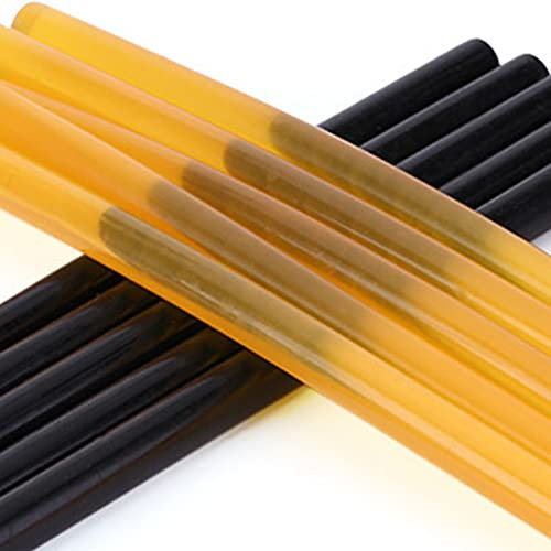 Colla a Caldo per Carrozzeria, Fydun 10 Pezzi Bastoncini per Pistola di Colla a Caldo Giallo e Nero Kit Antigrandine per Carrozzeria Auto Strumenti per La Riparazione di Ammaccature Senza Vernice