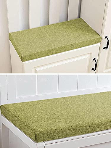 Kissen für Gartenbank, 2- und 3-Sitzer, für drinnen und draußen, Bank, Sitzkissen für Esszimmerstühle, 100/120 cm, Terrassenschaukel, Sitzkissen (140 x 30 x 3 cm, grün)