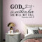 Wandtattoo, Wandtattoo Schlafzimmer, Wandsticker, Mädchen Badezimmer Islamische Yoga Gott Bibelvers Christlich Sprüche Zitate Familie Wanddeko Vinyl-Kunst Wandaufkleber, God is Within Her 53.3X30.4cm