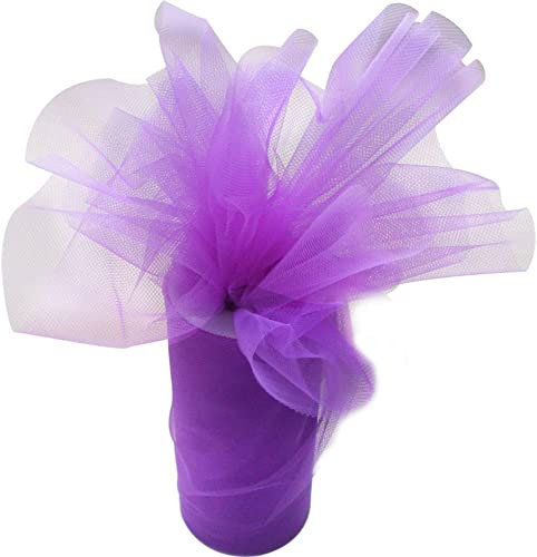 PARTYLANDIA, Rotolo Tulle 100 mt per Decorazioni Nozze, Feste e Casa, Viola
