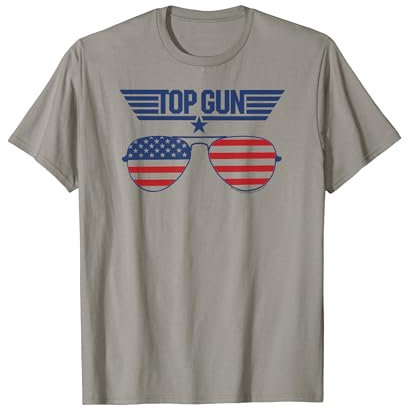 Top Gun Top-Brille mit amerikanischer Flagge T-Shirt