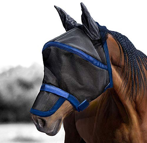 Harrison Howard Maskology Supreme Pferde Fliegenmaske Navy (L)