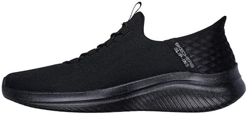 Skechers Herren Ultra Flex 3.0 Right Away Hands Free Slip-in Sneaker Slipper, Schwarz, 43 EU Weit