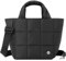 WESTBRONCO Kleine Puffertasche, gesteppte Crossbody-Tasche für Damen, Puffy-Geldbörse, Nylon, Schulter-Handtasche mit verstellbarem Riemen, Schwarz, kariert, Medium, Tragetasche