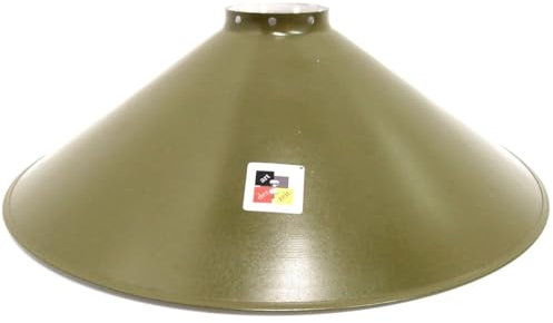 art der zeit Lampenschirm 112 375 68 mm 2x Blech olivgrün Retro Deckenlichtschirm Metall grün