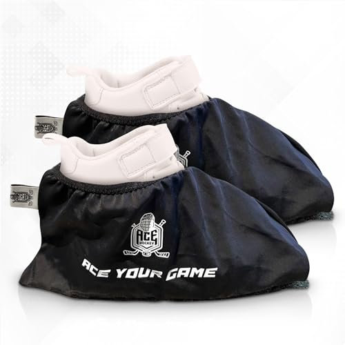ACE HOCKEY Slide Board Booties für sanftes Gleiten (wiederverwendbar, waschbar) – kompatibel mit allen Fitness-/Hockey-Gleitbrettern – Slip-Over-Schuh-Design – Einheitsgröße