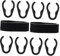OFFSCH Mic Cable Clip 10pcs Microphone Clip Plastic Bracket Card Flexible Mic Cable Holder