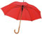 Automatik-Regenschirm mit Holzgriff / Farbe: rot