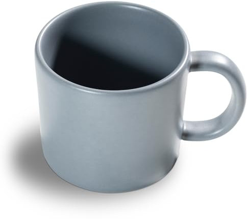 SALZKAMMERGUT KERAMIK Kaffeebecher mit Henkel, 0,25l, Dunkelgrau, Geschirr handgemacht in Österreich