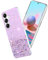 Yarxiawin Custodia per Samsung Galaxy A15 5G Silicone Rosa, Effetto Glitter per Samsung A15 Cover Trasparente Brillante Morbida Sottile Case Regalo per Donne (Viola)