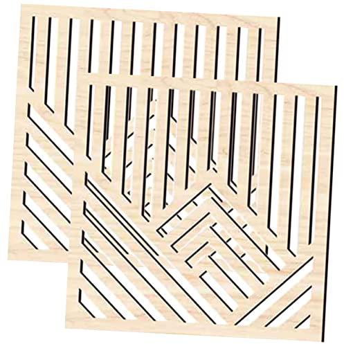 ABOOFAN 2stücke Holz Wandkunst Mit Bergen Für Zuhause Wanddekor Aus Holz Einfache Installation Mit Gelatineschwamm Rustikaler Stil Für Wohnzimmer Und Büro