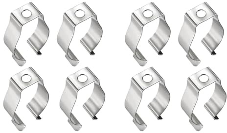 8 Stück U-Clips-Halterung, T8 Edelstahl, Lampenfassung, Montagezubehör für LED-Lichtschlauch, Leuchtstoffröhre