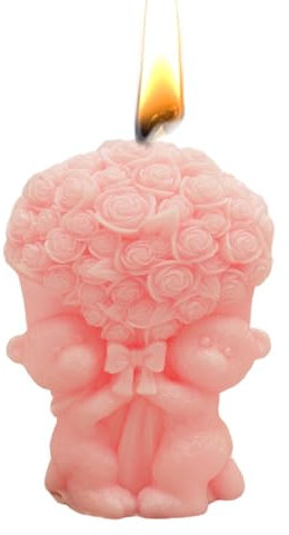 Bougies parfumées en forme de | Bouquet de roses | Bougie en cire de soja – Bougie parfumée à la fleur de pour la Saint-Valentin, la maison, un mariage, une fête, un anniversaire, une