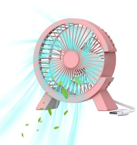 Ventilador de mesa pequeño, ventilador silencioso de viento fuerte | Ventilador vertical de escritorio, ventilador USB silencioso, manos de ventilador de mesa para estudiantes, trabajo, maquillaje