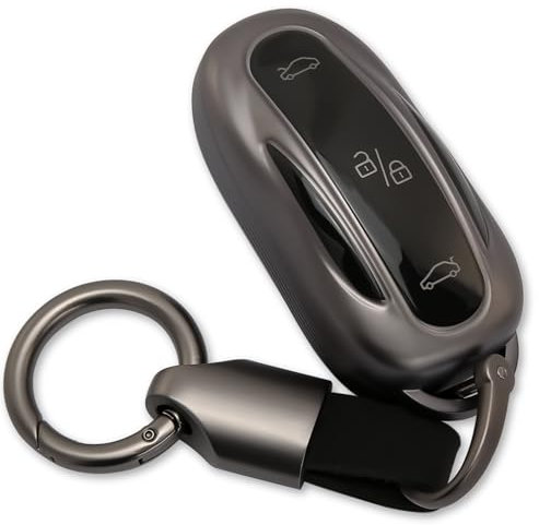 WNILIAN for Tesla Model X Key Fob Cover TPU Case with Keychain Protection