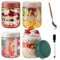 Overnight Oats Jar,Glass Containers With Lids,500ml Glass Jars With Lids-Set Of 4,Overnight Oats Container,For Yogurt Pot Cereals Milk Fruit Condiment Dressing Sauce Snacks Juice,Overnight Oats