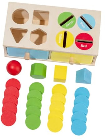Harilla Sortierbox für Kinder aus Holz, farblich passendes Farbsortierspiel, Früherziehungsspielzeug, Klassifizierungsbox aus Holz, Spielzeug für Kinder