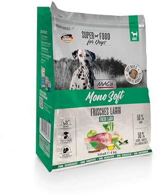 Mac's Halbfeuchtes Hundefutter, weiche Textur, hoher Fleischgehalt, verschiedene Geschmacksrichtungen, (4 kg, Lamm)