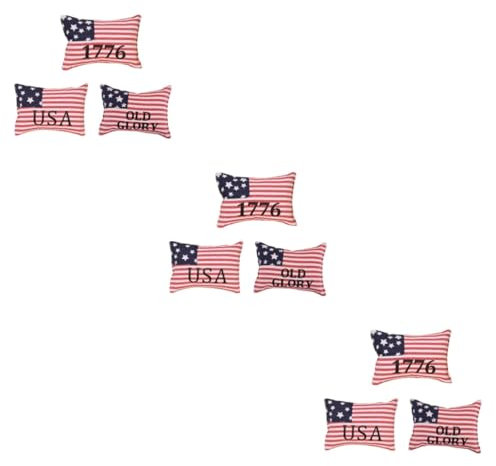 Alipis 9pcs Independence Day Pillow Ornament Mini Pillow for Tabletop Decor Usa Decorations Home Decor Ornaments