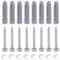KtbeYTi 30 Set Vis et Chevilles Murales M10 x 50 mm Vis Fixation Murale en Béton et Ancrage D'expansion avec Joint pour Le Béton de Briques Pleines et D'autres Matériaux de Mur