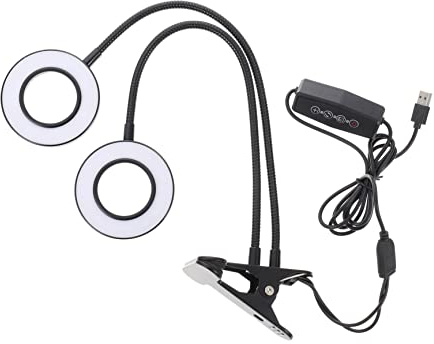 ibasenice Clip Plant Lamp Indoor Plant Growth Light Led Lamp Dual Head and Timer Function