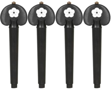 Rersduyt 4/4 Cello String Knob Ebonewood Hand String Shaft Hand-Carved White Shell Violin Shaft Non-Slip Knob Cello Shaft Non-Slip Knob