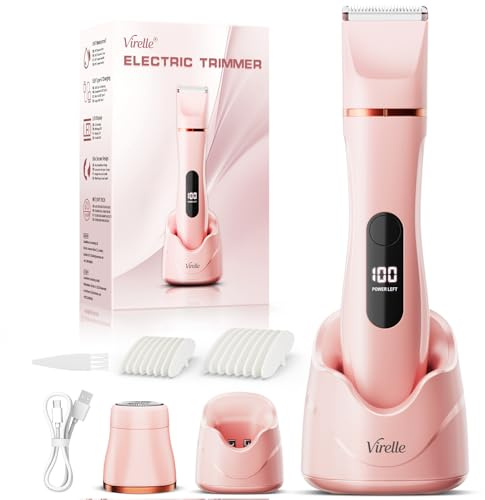 Rasierer Damen Intimbereich Elektrisch, 2 in1 Intimrasierer für Frauen IPX7