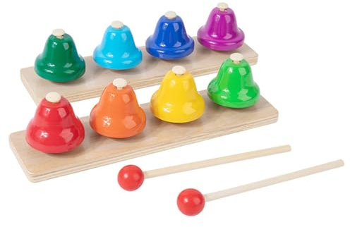 LLTCMYGS Montessori Farbiges 8-Ton Glockenspiel Musikspielzeug, Orff-Schlaginstrumente, Festtagsgeschenke