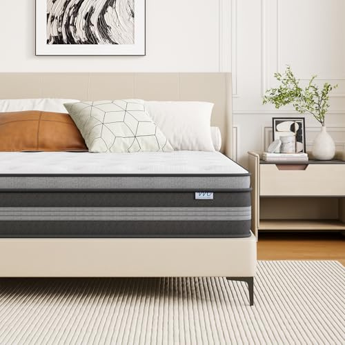 Moziel 100x200 cm Matratze, 30cm höhe, H3 Taschenfederkernmatratze, Gel Memory Foam Hybrid, Taschenfederkern, Atmungsaktiv, Mittelfest, Druckentlastung, Federkernmatratzen Öko-Tex Zertifiziert