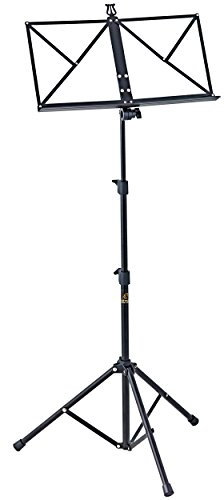 Ortega Guitars Portable Music Stand – Höhenverstellbarer Notenständer – Inklusive Tragetasche – Aluminium, Schwarz (OMS-1BK)