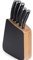 Gerlach Loft Messerblock Messerset Küchenmesserset 5 Messer aus Edelstahl Buchenholz Küchenmesser im Block Santoku Brotmesser Gemüsemesser Küche Küchenutensilien Küchenzubehör