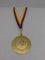 Fanshop Lünen Fußball 1 Stück Medaillen aus Stahl 40mm / Gold - inkl. Medaillen-Band - mit einem Emblem, 25mm - Fussball (9285)