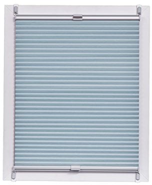 Sunlines Wabenplissee Made in Germany, Tageslicht, Klemmfix Silbergraue Schiene, 105 x 150, Stoff, Blau, 105 x 2.3 x 150 cm