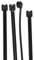 Lumonic 100x bridas de cable 100 x 2,5mm I negras con lengüeta metálica de calidad industrial I resistentes a los rayos UV, bridas de cable resistente