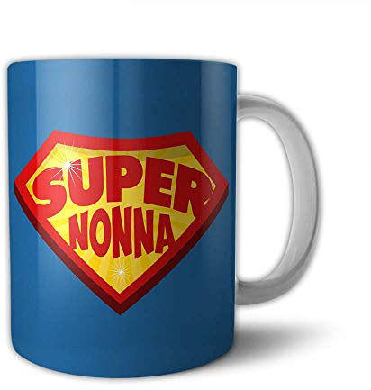 Babloo Tazza Mug Idea Regalo Festa dei Nonni Super Nonna Stemma Grafica Super Nonna