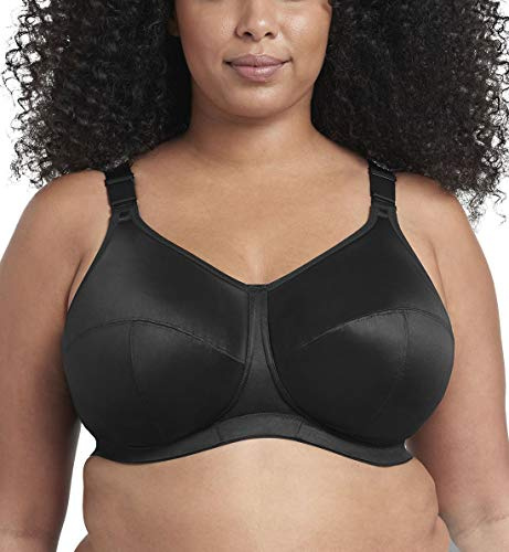 Goddess Women's Plus-Size Celeste Soft Cup Full Coverage Wireless Comfort Bra, Opaque, Black, 38H US