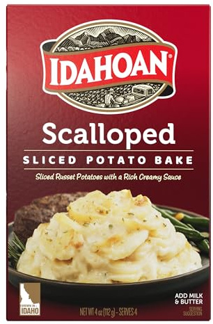 Idahoan Scalloped Homestyle Casserole Potato Slices 4 oz (Pack of 4)