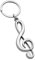 keepdrum Violinschlüssel Schlüsselanhänger Notenschlüssel Keyring silberfarben